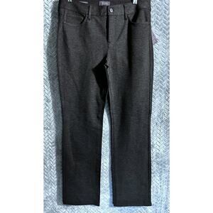 NYDJ Marilyn Straight Pant Ponte Knit Lift Tuck Technology Sculpting Dk Gray - 8